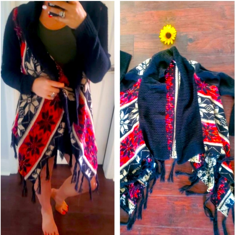 Relativity- Waterfall Long Cardigan Sweater